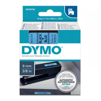 Originalni trak za tiskanje etiket Dymo, Dymo, 40916, S0720710, črn tisk/modra podlaga, 7 m, 9 mm, D1 Originalni trak za tiskanje etiket Dymo, Dymo, 40916, S0720710, črn tisk/modra podlaga, 7 m, 9 mm, D1