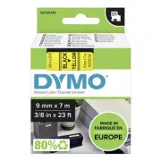 Originalni trak za tiskanje etiket Dymo, Dymo, 40918, S0720730, črn tisk/rumena podlaga, 7 m, 9 mm, D1