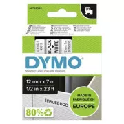 Originalni trak za tiskanje etiket Dymo, Dymo, 45013, S0720530, črn tisk/bela podlaga, 7 m, 12 mm, D1