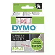 Originalni trak za tiskanje etiket Dymo, Dymo, 45015, S0720550, rdeč tisk/bela podlaga, 7 m, 12 mm, D1