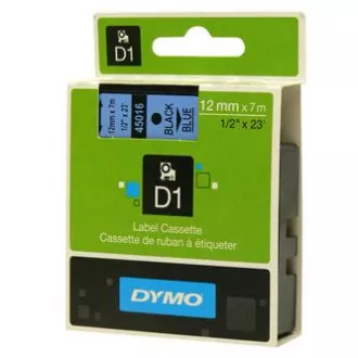 Originalni trak za tiskanje etiket Dymo, Dymo, 45016, S0720560, črn tisk/modra podlaga, 7 m, 12 mm, D1