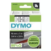Originalni trak za tiskanje etiket Dymo, Dymo, 45803, S0720830, črn tisk/bela podlaga, 7 m, 19 mm, D1
