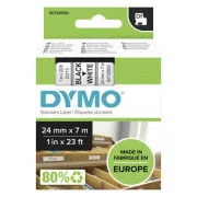 Originalni trak za tiskanje etiket Dymo, Dymo, 53713, S0720930, črn tisk/bela podlaga, 7 m, 24 mm, D1