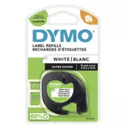 Originalni trak za tiskanje etiket Dymo, Dymo, 59421, S0721510, črn tisk/bela podlaga, 4 m, 12 mm, papirnati trak LetraTag