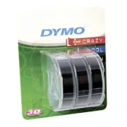Dymo originalni trak za tiskanje etiket, Dymo, S0847730, črna podlaga, 3 m, 9 mm, 3D, 1 blister/3 kosi