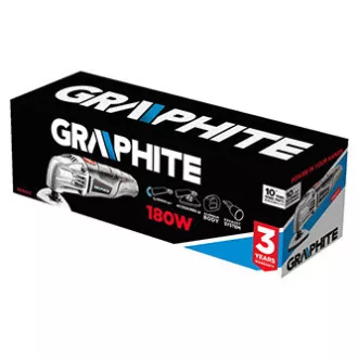 Večnamenski brusilnik Graphite 59G023, elektrika (kabel), 230V, 250W, 21000osc./min, 2,8&deg;, 2 zamenljivi glavi, kartonsko pakiranje