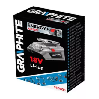 Polnilec baterij USB in svetilka, 18 V, Energy , grafitna barva