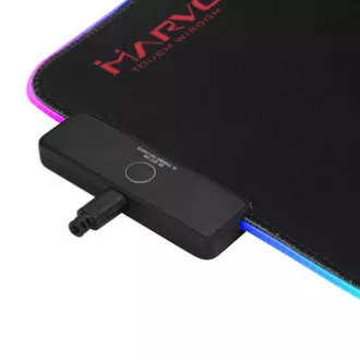 RGB podloga za miško, MG8, gaming, črna, 350 x 250 mm, 3 mm, Marvo, RGB osvetlitev