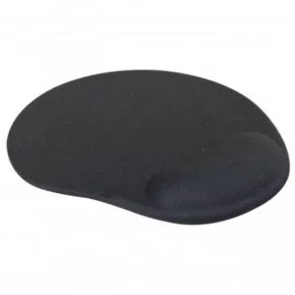 Podloga za miško, ergonomska, gel, črna, logotip, PRODAJA