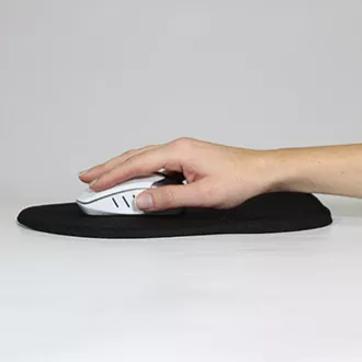 Podloga za miško, ergonomska, gel, črna, logotip, PRODAJA