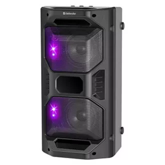 Defender Speaker Rage, Li-Ion, 2.0, 50 W, črn, nadzor glasnosti, osvetlitev LED, BT 5.0, TWS, daljinski upravljalnik, 45 Hz