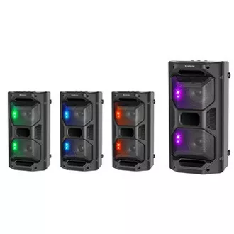 Defender Speaker Rage, Li-Ion, 2.0, 50 W, črn, nadzor glasnosti, osvetlitev LED, BT 5.0, TWS, daljinski upravljalnik, 45 Hz