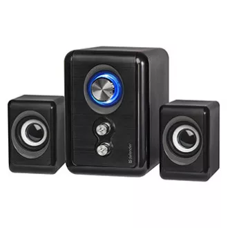 Defender zvočniki V11, 2.1, 11 W, črni, nadzor glasnosti, gumb za vklop, nastavitev nizkih in visokih tonov, 40 Hz ~ 18 kHz