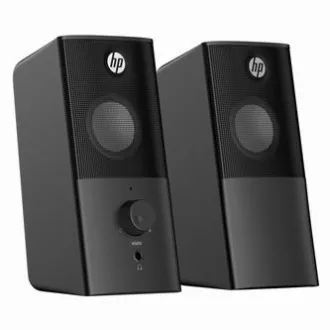 HP zvočniki DHS-2101, 2.0, 6 W, črni, nadzor glasnosti, namizni, 3,5-milimetrski priključek (USB), PRODAJA