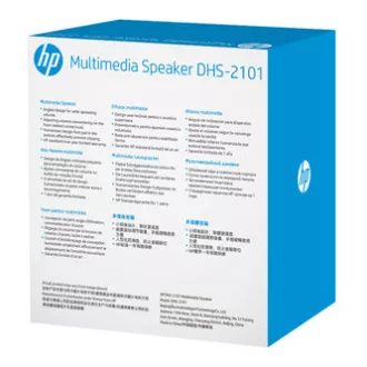 HP zvočniki DHS-2101, 2.0, 6 W, črni, nadzor glasnosti, namizni, 3,5-milimetrski priključek (USB), PRODAJA