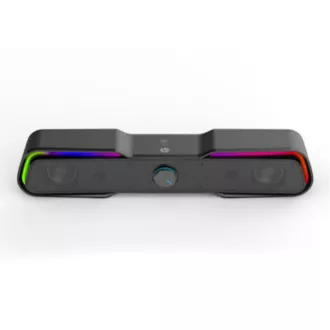 HP Soundbar DHE-6002, 2.0, 6 W, črna, osvetljena
