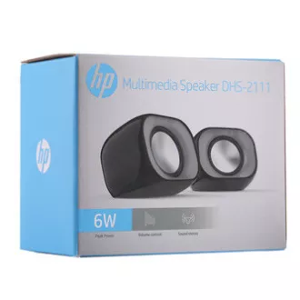HP Zvočniki DHS-2111, 2.0, 6 W, črni, nadzor glasnosti, plastični