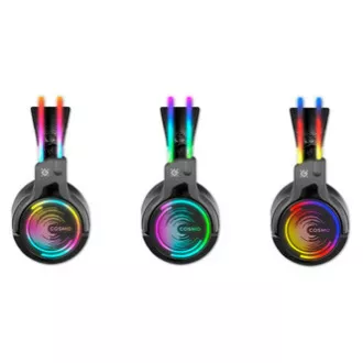 Defender Cosmo Pro RGB gaming slušalke z mikrofonom, žične, črne, 7.1 (virtualne), 50 mm gonilniki tipa USB Defender Cosmo Pro RGB gaming slušalke z mikrofonom, žične, črne, 7.1 (virtualne), 50 mm gonilniki tipa USB