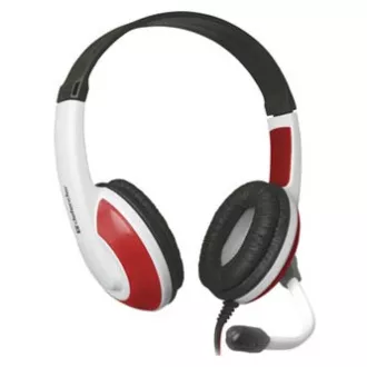 Defender Warhead G-120 gaming slušalke z mikrofonom, žične, belo-rdeče, 2x 3,5 mm priključek