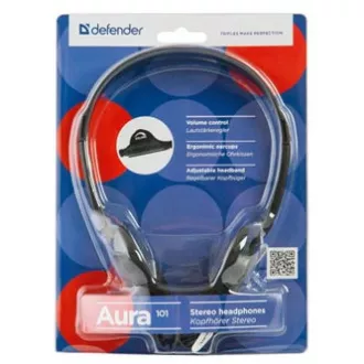 Defender Aura 101 slušalke, žične, črne, odprte, 3,5 mm priključek Defender Aura 101 slušalke, žične, črne, odprte, 3,5 mm priključek