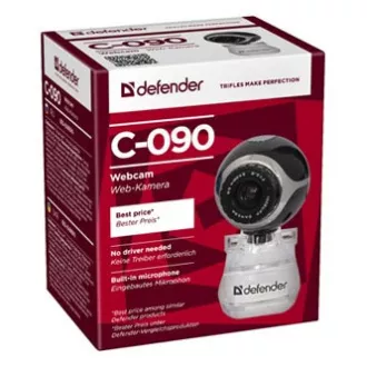 Defender C-090 Spletna kamera, črna, 0,3 Mpix, USB 2.0, za prenosni računalnik/LCD