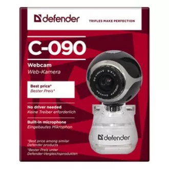 Defender C-090 Spletna kamera, črna, 0,3 Mpix, USB 2.0, za prenosni računalnik/LCD