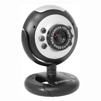 Defender C-110 Spletna kamera, črna/siva, 0,3 Mpix, USB 2.0, za prenosni računalnik/LCD