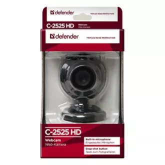 Defender C-2525HD Spletna kamera, črna 2 Mpix, USB 2.0, za prenosni računalnik/LCD