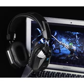E-blue Cobra H 948 gaming slušalke z mikrofonom, žične, črne, 2x 3,5 mm jack