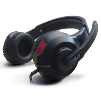 Genius HS-G600V slušalke z mikrofonom, žične, črne, 2.0, igralne slušalke, 40 mm gonilniki tipa 2x 3,5 mm priključek   USB