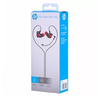 HP DHE-7002 slušalke z mikrofonom, žične, rdeče, 2.0, tip ušesnih čepkov 3,5 mm jack, PRODAJA