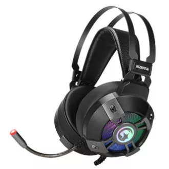 Marvo HG9015G slušalke z mikrofonom, žične, črne, 7.1 (virtualne), USB