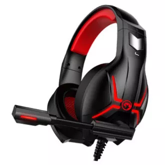 Marvo HG8928 slušalke z mikrofonom, žične, črne, , z osvetlitvijo tipa 3,5 mm priključek   razdelilnik