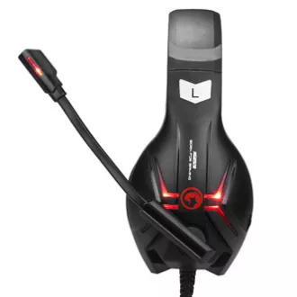 Marvo HG8928 slušalke z mikrofonom, žične, črne, , z osvetlitvijo tipa 3,5 mm priključek   razdelilnik