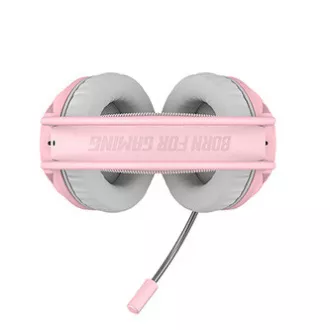 Marvo HG8936 slušalke z mikrofonom, žične, rožnate, osvetljene, 3,5 mm priključek   USB