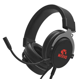 Marvo HG9052 slušalke z mikrofonom, žične, črne, 7.1 (virtualne), rdeče osvetljene, 7.1 (virtualne), tip USB