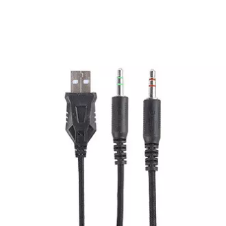 Marvo HG8958 slušalke z mikrofonom, žične, črne, za igre, 3,5 mm jack   razdelilnik   USB