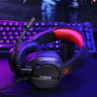 Marvo HG9065 slušalke z mikrofonom, žične, črne, 7.1 (virtualne), igralne