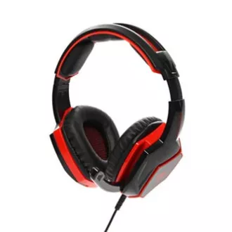 Red Fighter H2 igralne slušalke z mikrofonom, žične, črno-rdeče, 2x 3,5 mm priključek