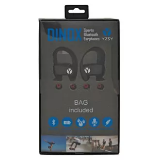 YZSY DINOX slušalke z mikrofonom, brezžične, črne, bluetooth