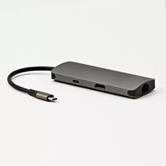 Priključna postaja USB 3.1 Type-C siva, vse novo, HDMI, RJ45, microSD, USB C (PD), 2x USB3.0 Priključna postaja USB 3.1 Type-C siva, vse novo, HDMI, RJ45, microSD, USB C (PD), 2x USB3.0