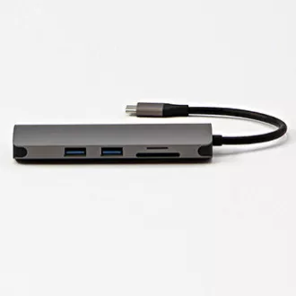 Priključna postaja USB 3.1 Type-C siva, vse novo, HDMI, RJ45, microSD, USB C (PD), 2x USB3.0 Priključna postaja USB 3.1 Type-C siva, vse novo, HDMI, RJ45, microSD, USB C (PD), 2x USB3.0