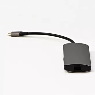 Priključna postaja USB 3.1 Type-C siva, vse novo, HDMI, RJ45, microSD, USB C (PD), 2x USB3.0 Priključna postaja USB 3.1 Type-C siva, vse novo, HDMI, RJ45, microSD, USB C (PD), 2x USB3.0