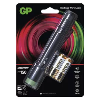 LED svetilka, 2xAA, kovinska, črna, 150lm, C33