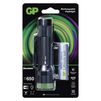 LED svetilka, Li-Ion 3,7V/2500mAh, kovinska, črna, 650lm, CR41