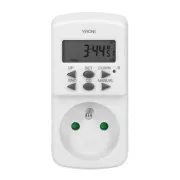 Vtičnica z elektronskim časovnikom Mini 230V, 50Hz, max. 1800W, bela, Virone, časovnik, 10 programov, 2P Z
