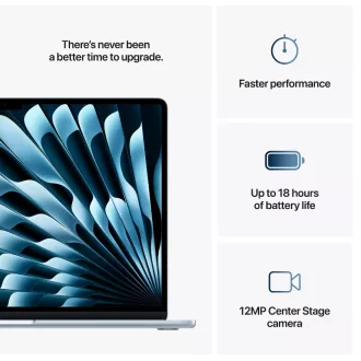 Apple MacBook Air 15,3" 2880x1864/10C M4/10C GPU/24GB/512GB_SSD/US/nebeško modra (2025) US različica tipkovnice