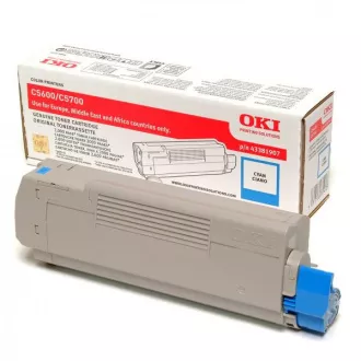Oki C5600 (43381907) - toner, cyan (azuren)