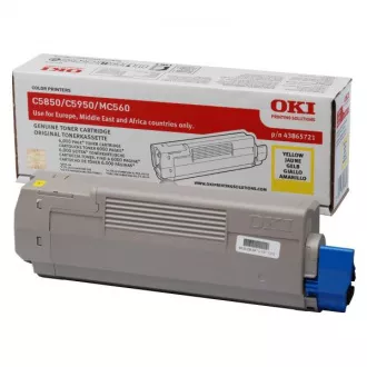 Oki C5850 (43865721) - toner, yellow (rumen)