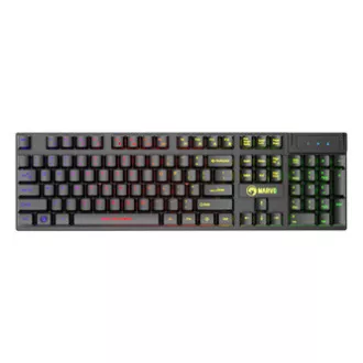 Marvo CM409 SL komplet tipkovnice žične (USB) ZDA, črne barve z igralno miško, podlogo za miško in slušalkami, igralna, membranska, osvetljena